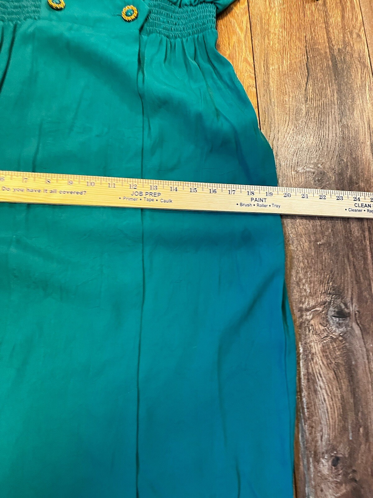 PERCEPTIONS Green CAREER Button Short Sleeve Collar Rayon DRESS