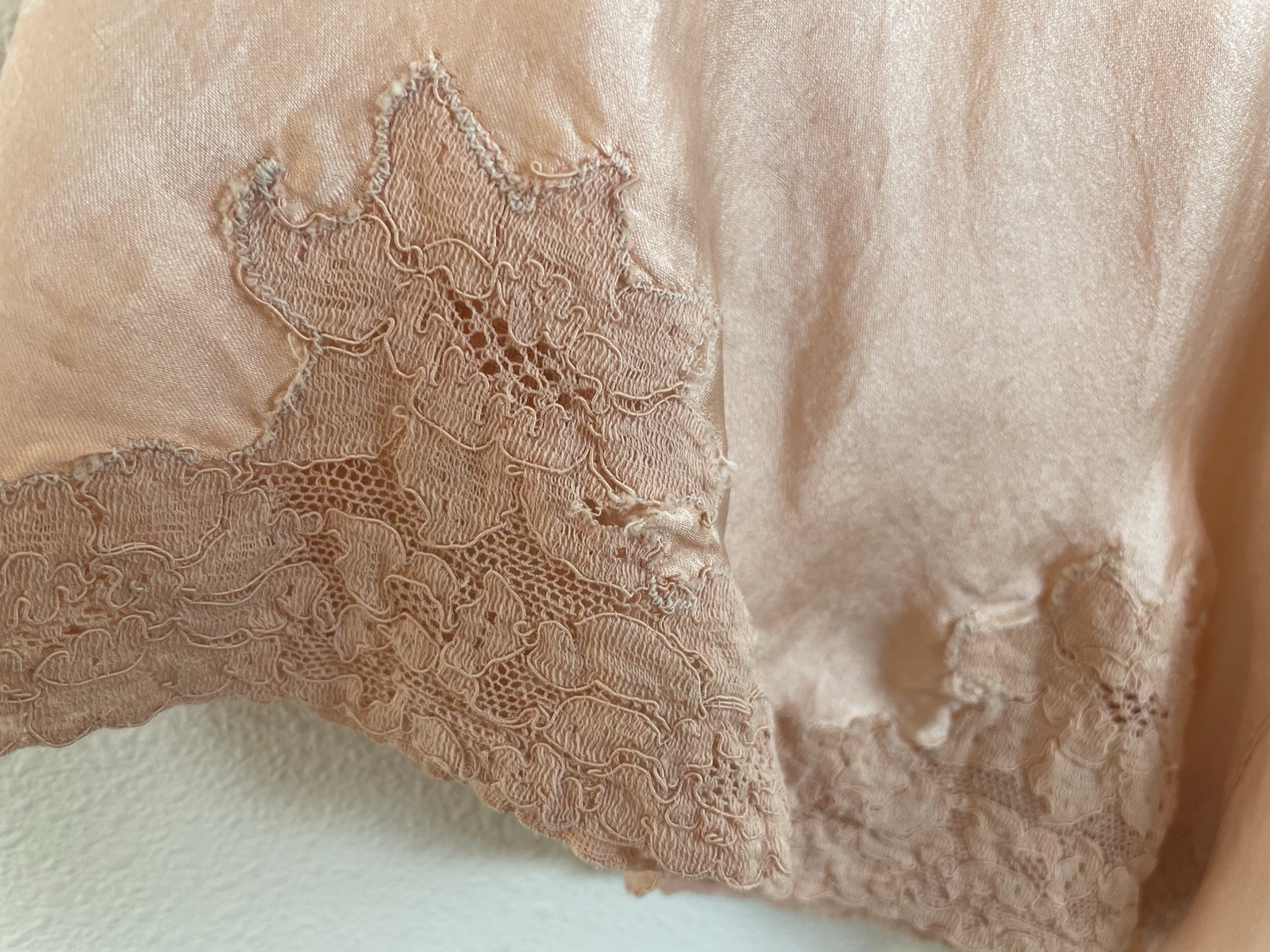Vintage 1930s 30s Silk Lace Lingerie Playsuit Teddy Romper Kiki De Montparnasse