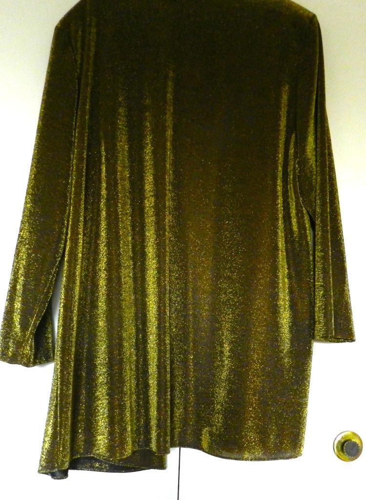 “Another Thyme” Evening Cardigan Lightweight Jacket Gold Color sz-20 W