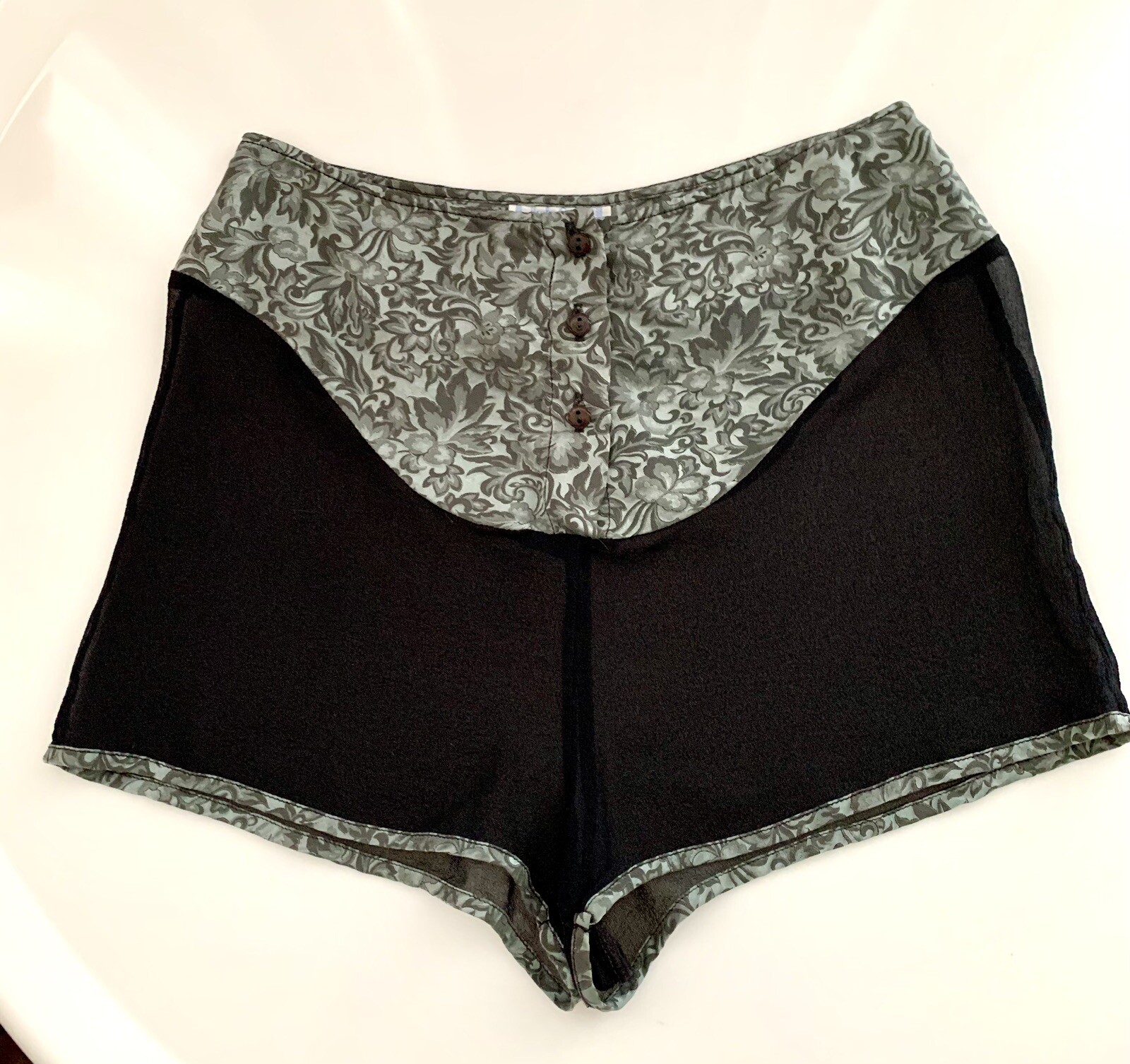 Vtg 80s Does 40s Hanky Panky Silk Chiffon culotte panties XS/S