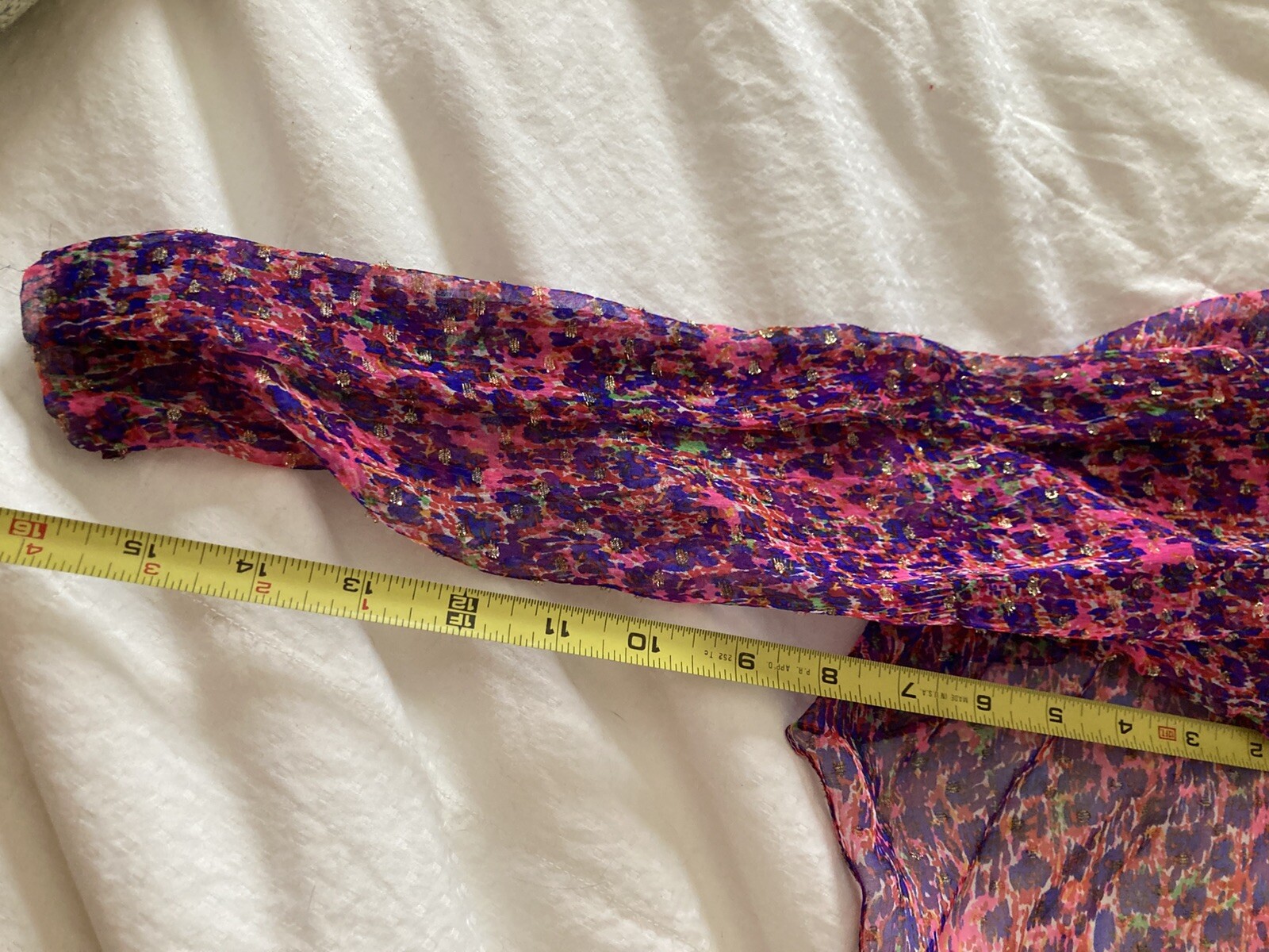 Sara Fredrick’s 1960s Vintage Pink Glitter Versatile Silk Wraparound Scarf Dress