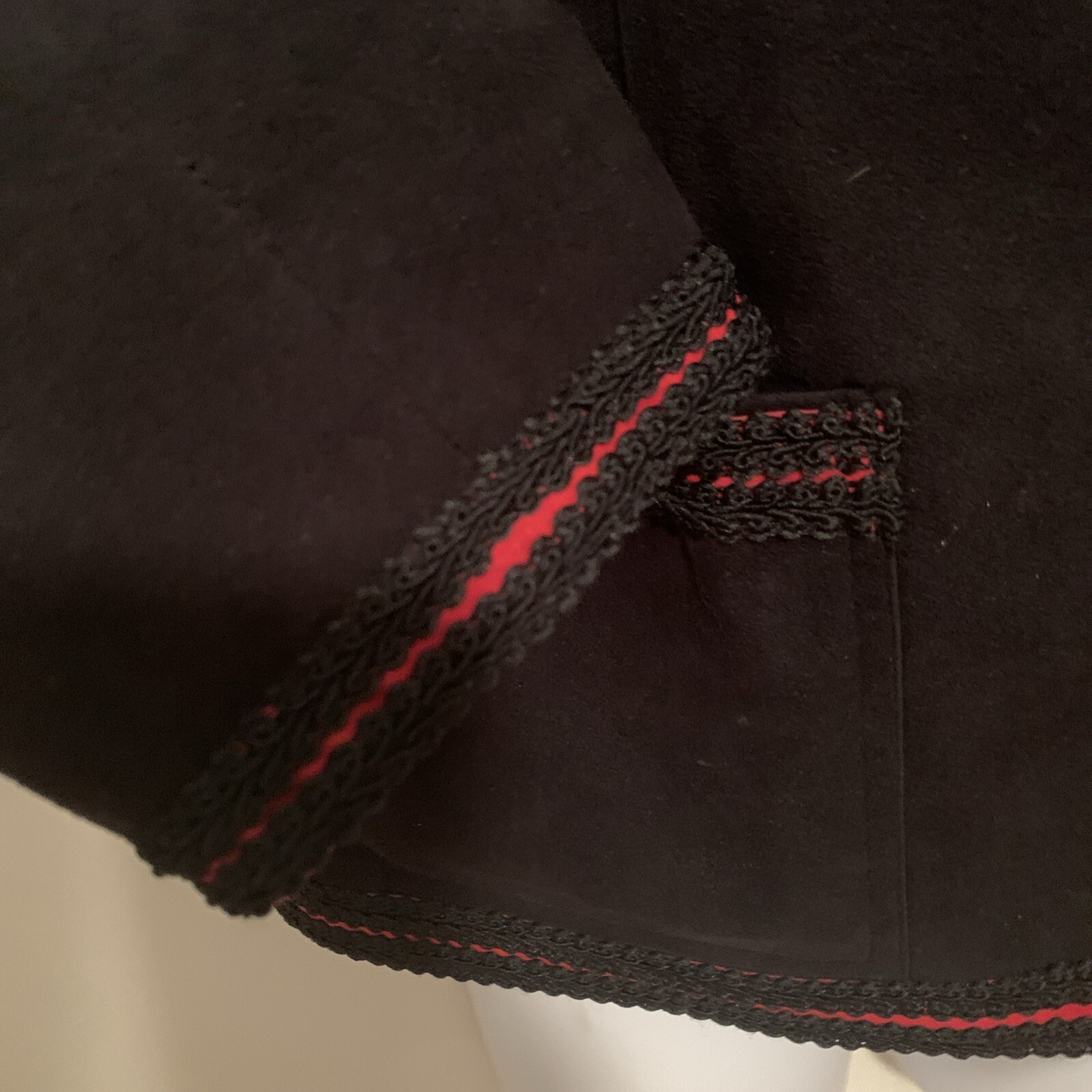 Vintage 90s Jacket ABE SCHRADER Blazer Black Red Trim Union Label M
