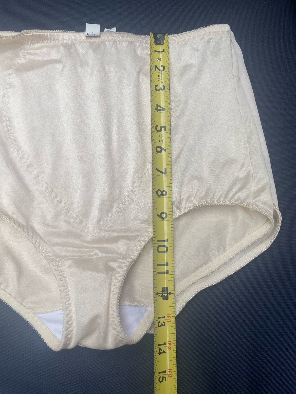 2 Vintage Bali Beige Plus Shapewear 2XL Shaper Silky Granny Panty Satin Glossy