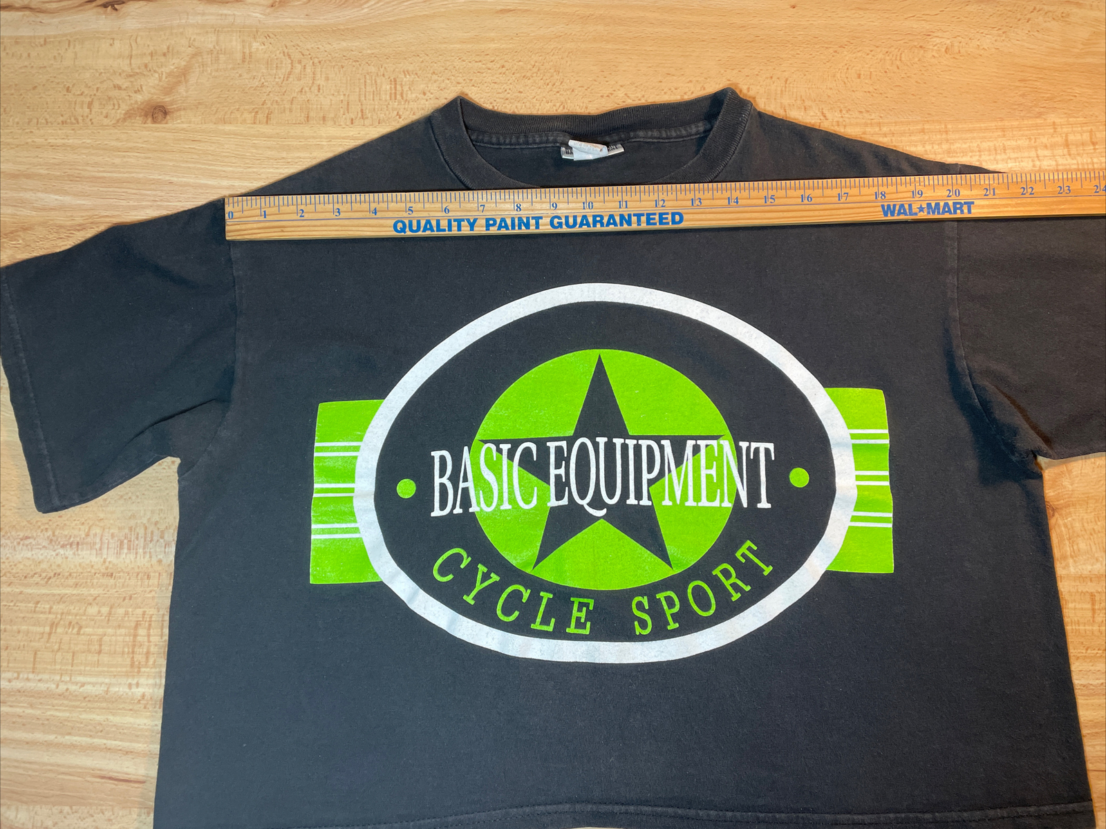 VTG Basic Equipment T-Shirt Cropped Top One Size Cotton USA Cycle Sport Black