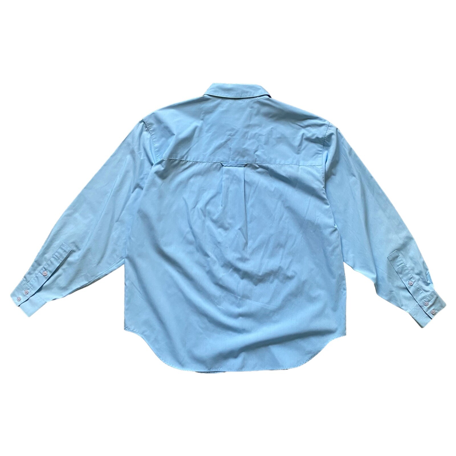 VTG ~ 1990s ~ Weathered Blues ~ Light Blue Button Down ~ Embroidery ~ Size 12