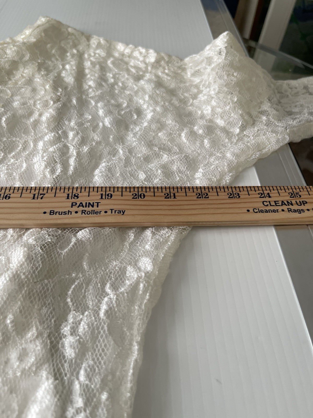 Vintage Victorian 80’s White Lace And Sequin Drop Waist Dress Asymmetrical Hem