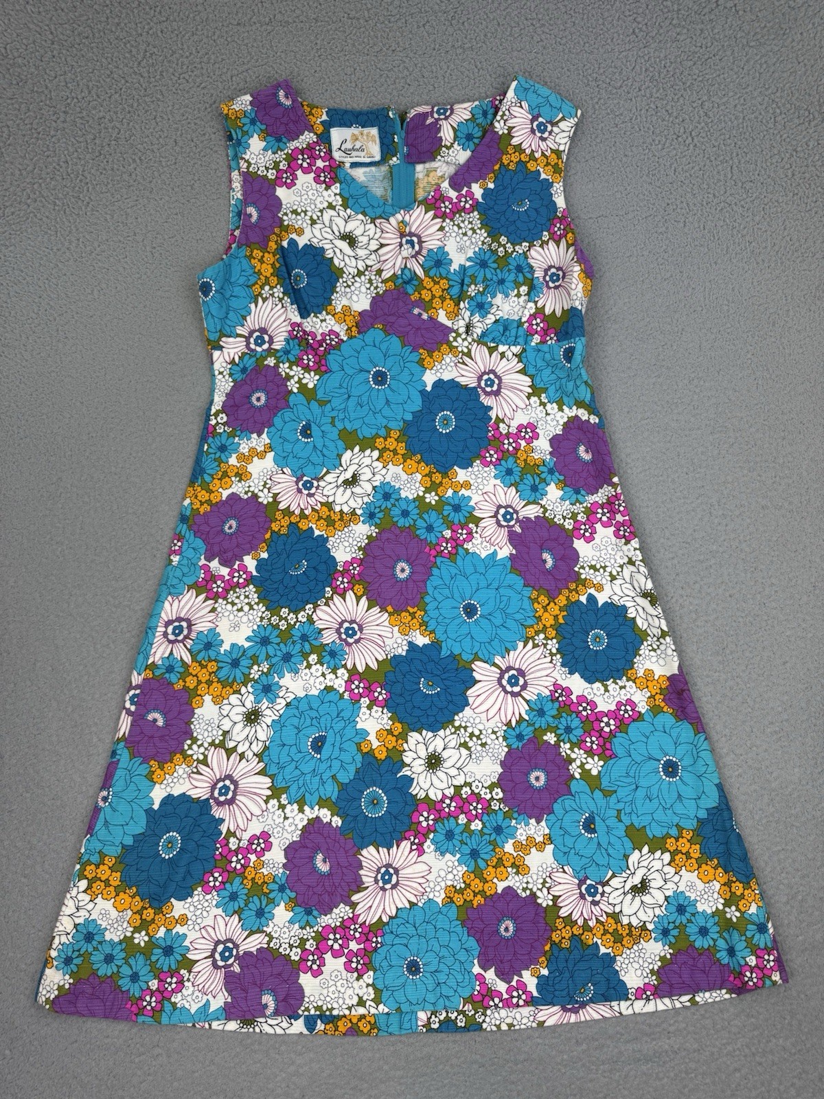 Vintage Lauhala Dress Women’s Medium? Floral Hawaiian 60’s 70’s