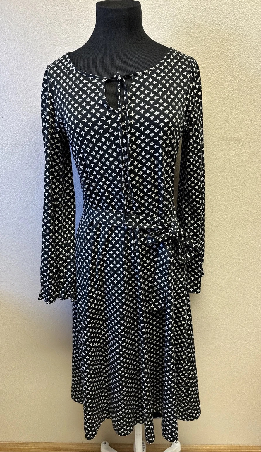 VTG Eva for Robert Janan Sheath Long Sleeve Dress sz 10 Belted Made in Italy