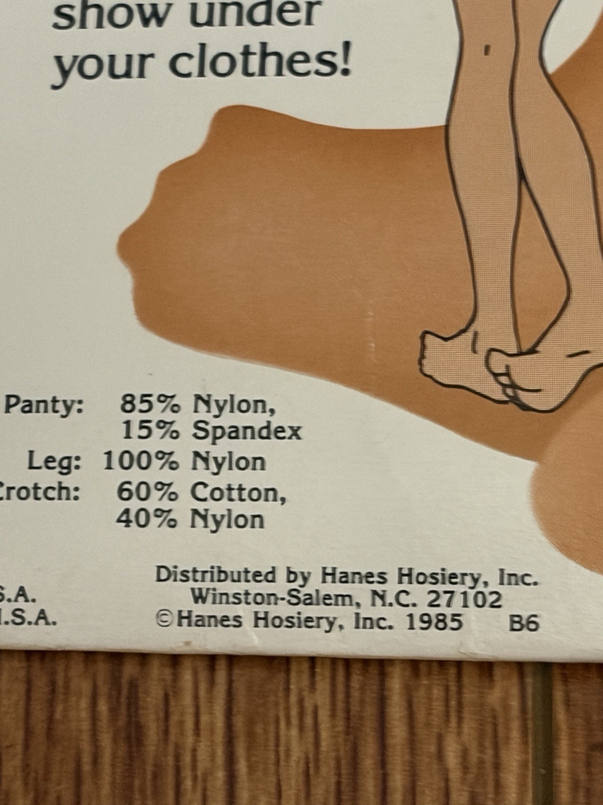 Vintage Hanes Slenderalls Underalls Pantyhose Queen 330-X Beige NOS USA