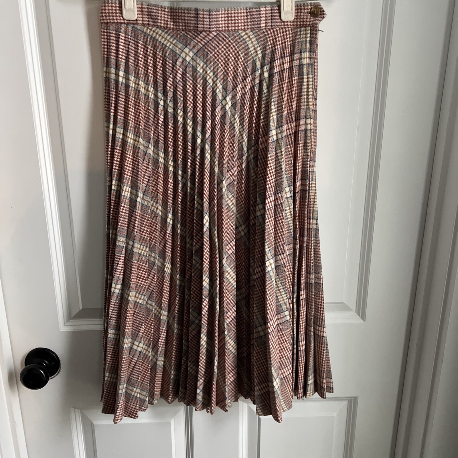 Vintage Gordon Of Philadelphia Wool Blend Size 12 Houndstooth Skirt – EUC