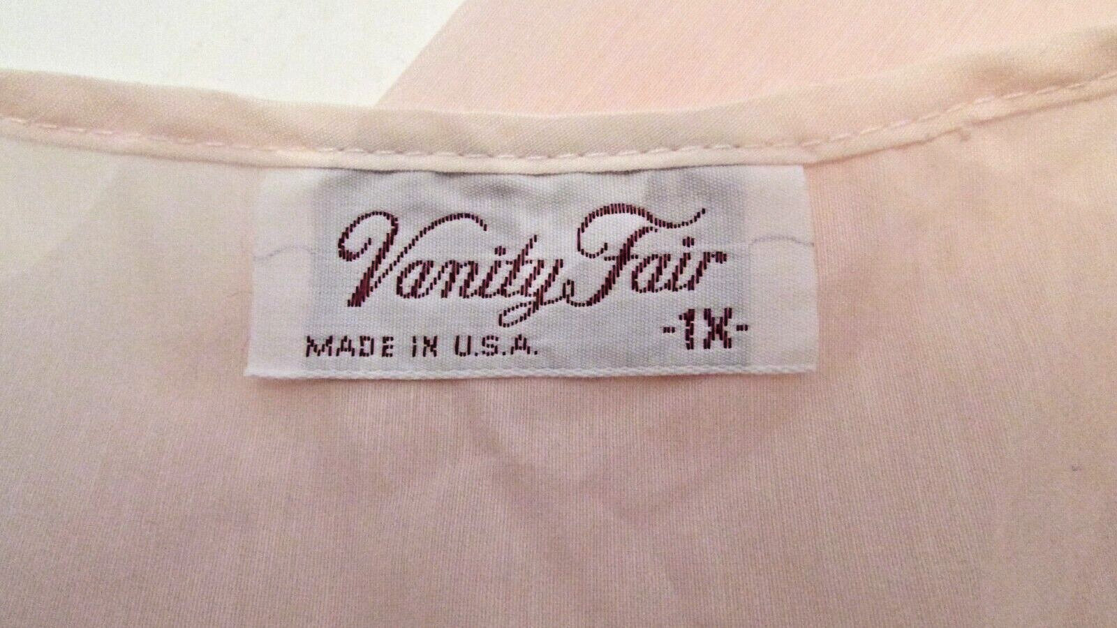 Vanity Fair Polyester/Nylon/Cotton Soft Blend Embroidered Nightgown 1X USA made