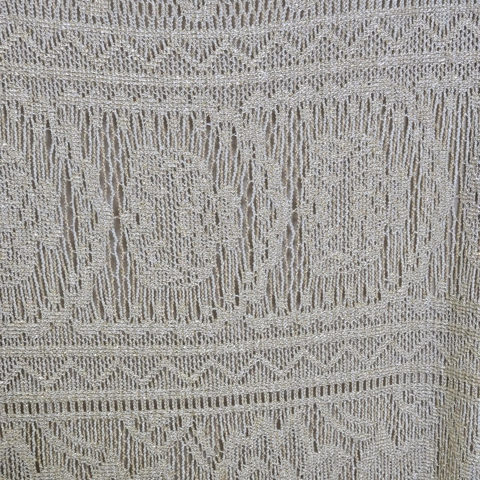 Giorgio Sant’ Angelo Lace Shift Maxi Dress, Cream/Gold Shimmer, Size 5/6, Vtg