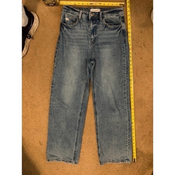 Lovervet by VERVET High Rise Wide Leg Jeans Medium Wash Size 27/5 LV1735 T35-09