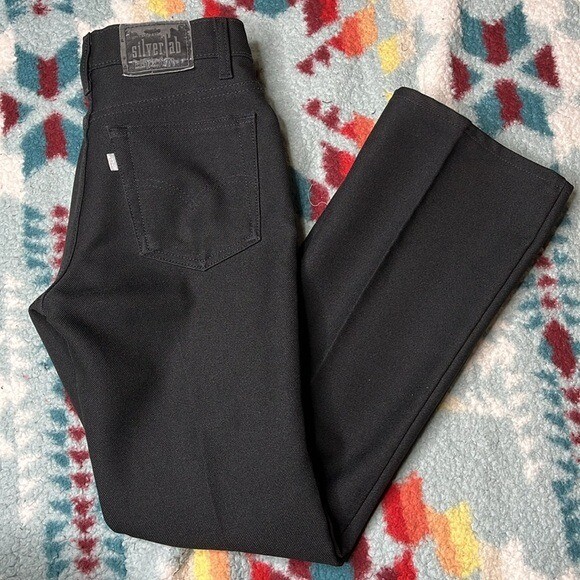 Vintage Levi’s Silvertab black flare pants 90s 28″ waist