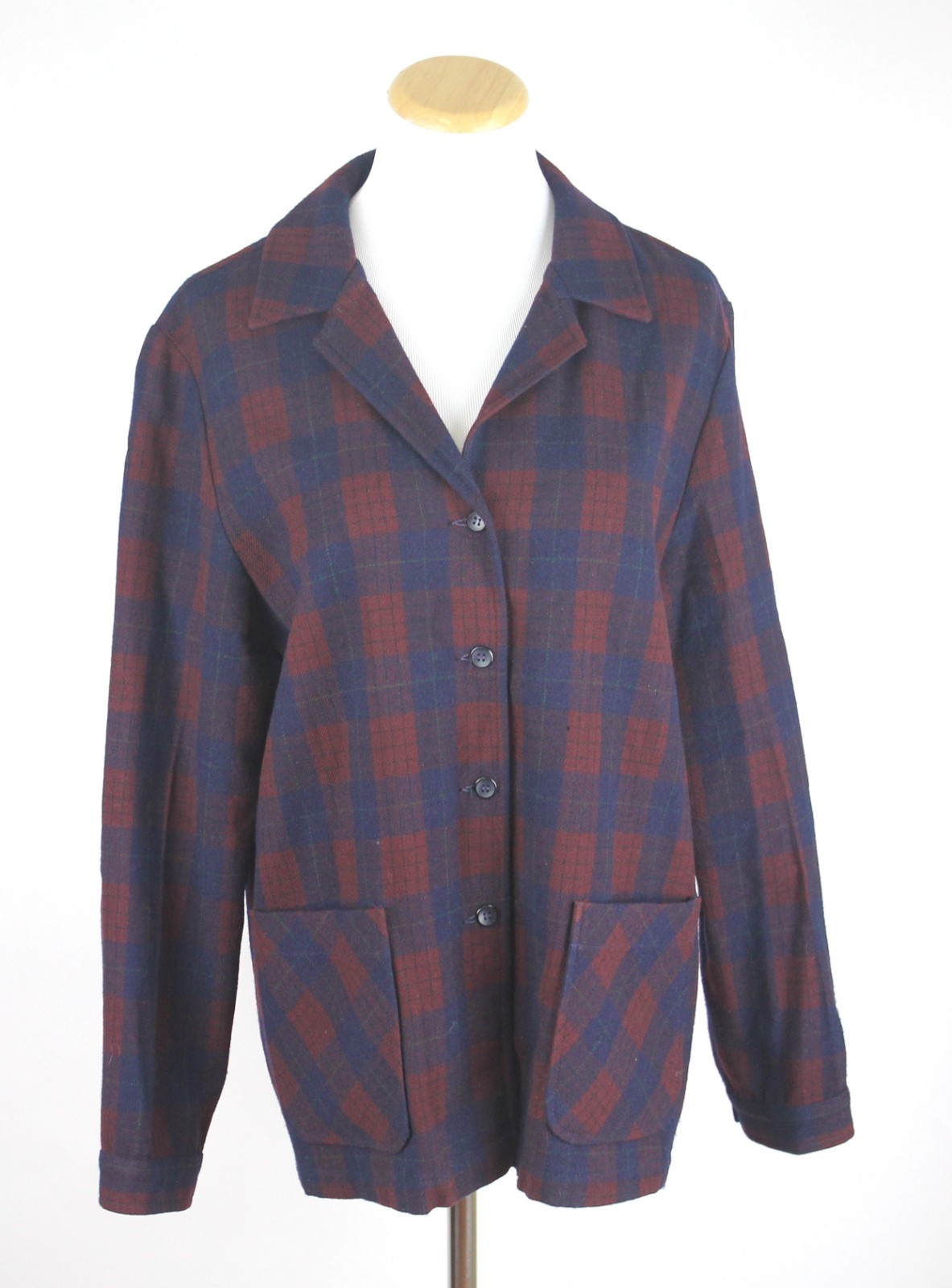 Vintage Pendleton Knockabouts Women’s Wool 49er Plaid Jacket Made In USA 1950’s