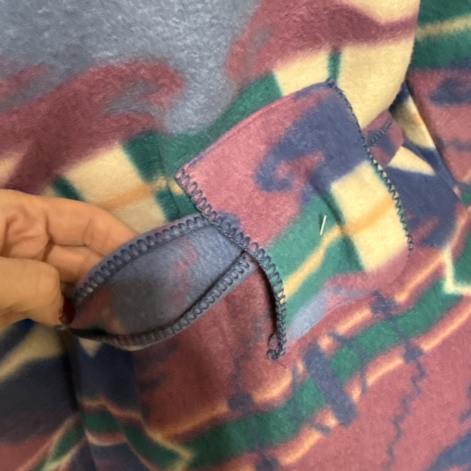 NOS Fleece Bath Robe NATIVE AMERICAN SOUTHWEST Aztec Intimate Moods M Long