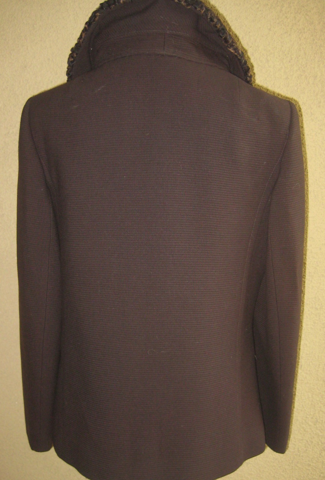Vintage 70s Carlisle Couture brown wool Persian lamb trim 2 pc lined skirt suit