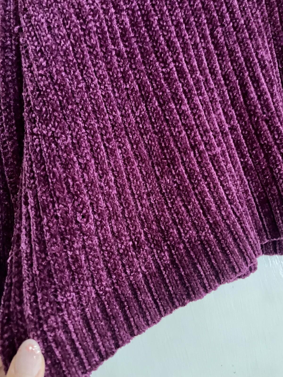 AMANDA SMITH VINTAGE CHENILLE SWEATER TURTLENECK LONG SLEEVES SIZE M **