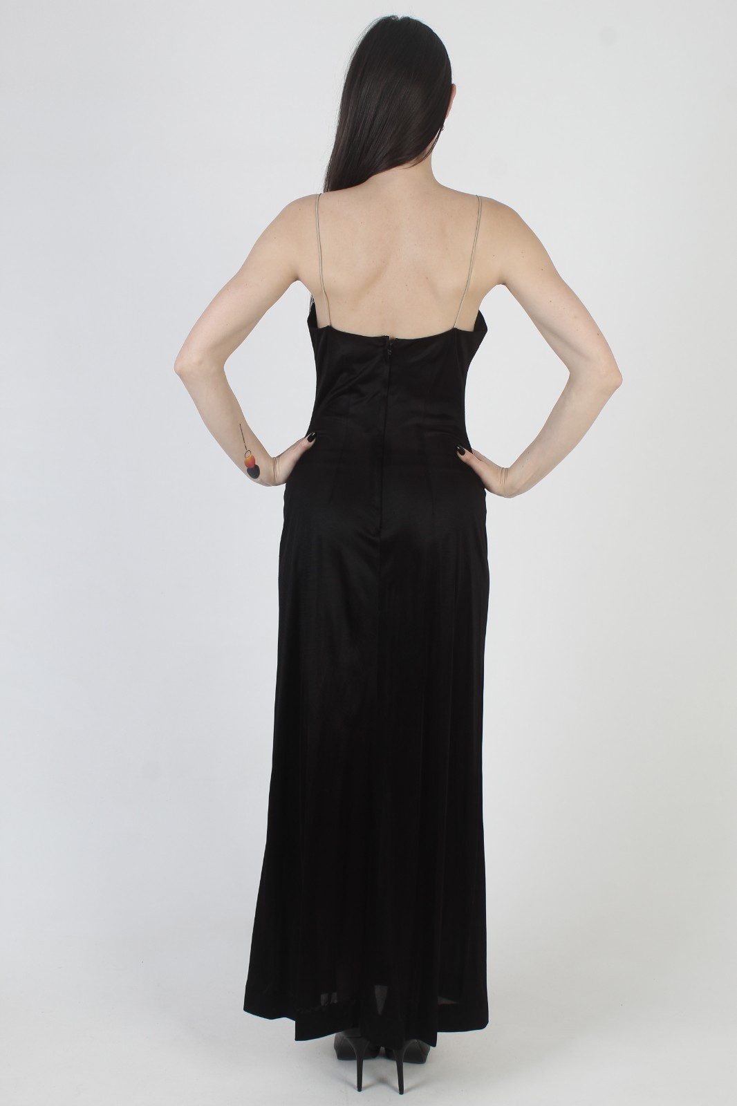 Vtg Perullo For Fred Perlberg Dress I Magnin Mid Century MCM 50s Evening Gown