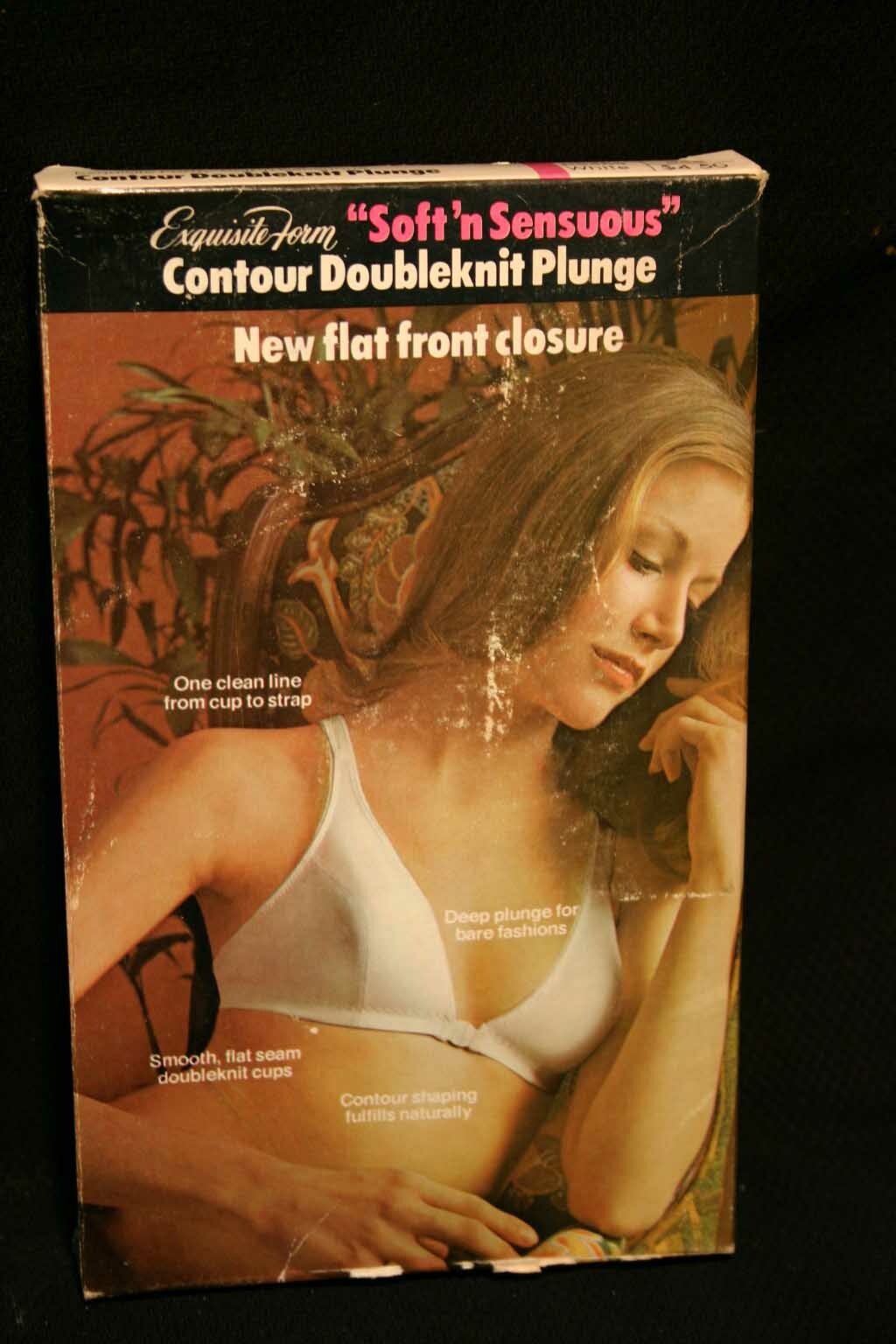 34B VTG 70s NOS Nylon FRONT CLOSE Bra Soft’n Sensuous Exquisite Form P3489 1970s