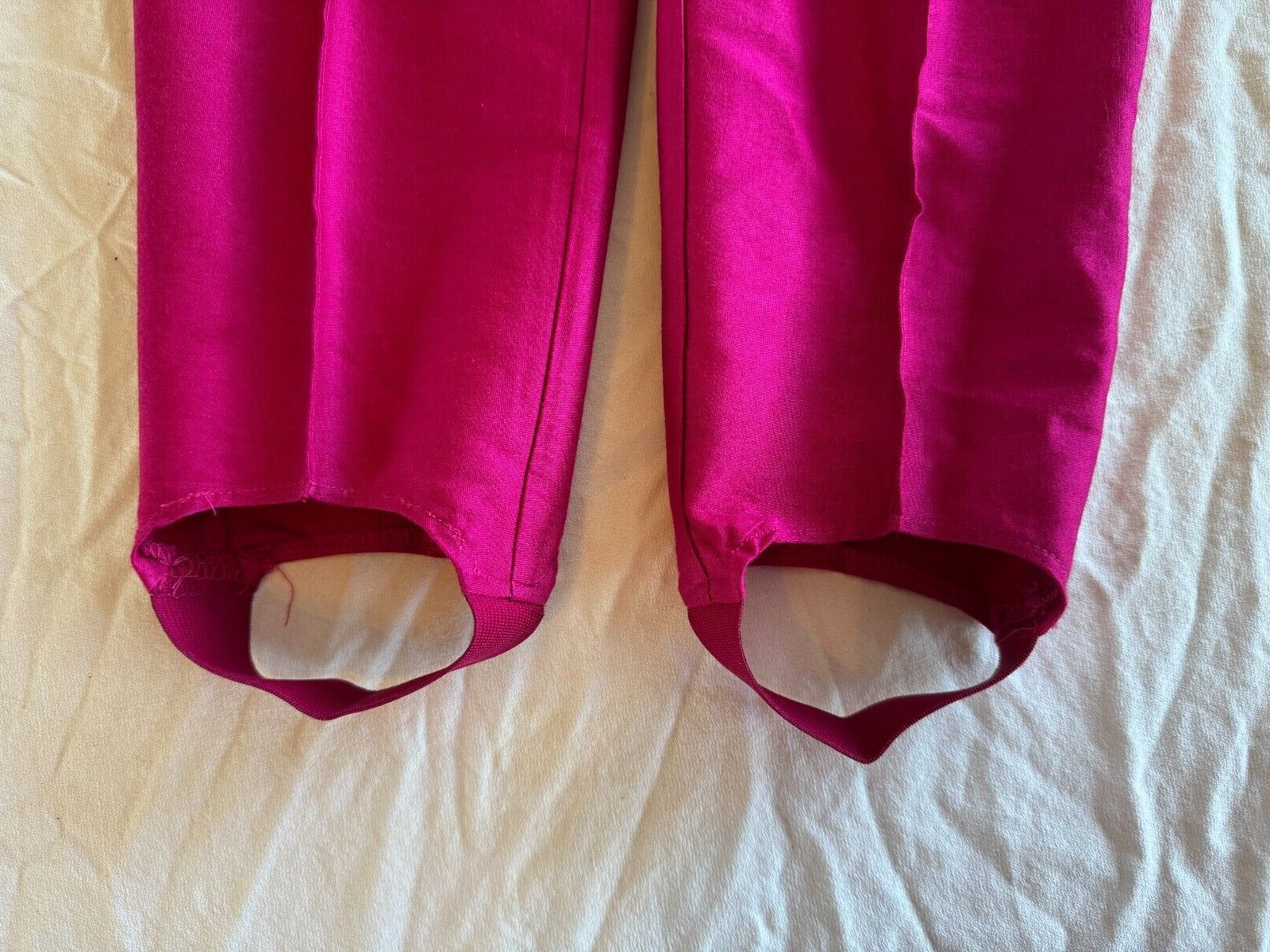 The Limited Vintage 80s Stirrup Pants Bright Pink Rayon Blend Spandex Stretch 10