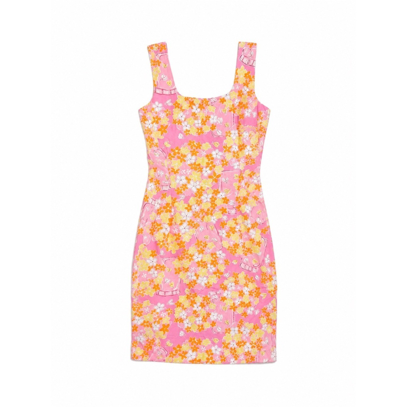 Vintage Lilly Pulitzer White Label Night Lights Glow Dress Size 6
