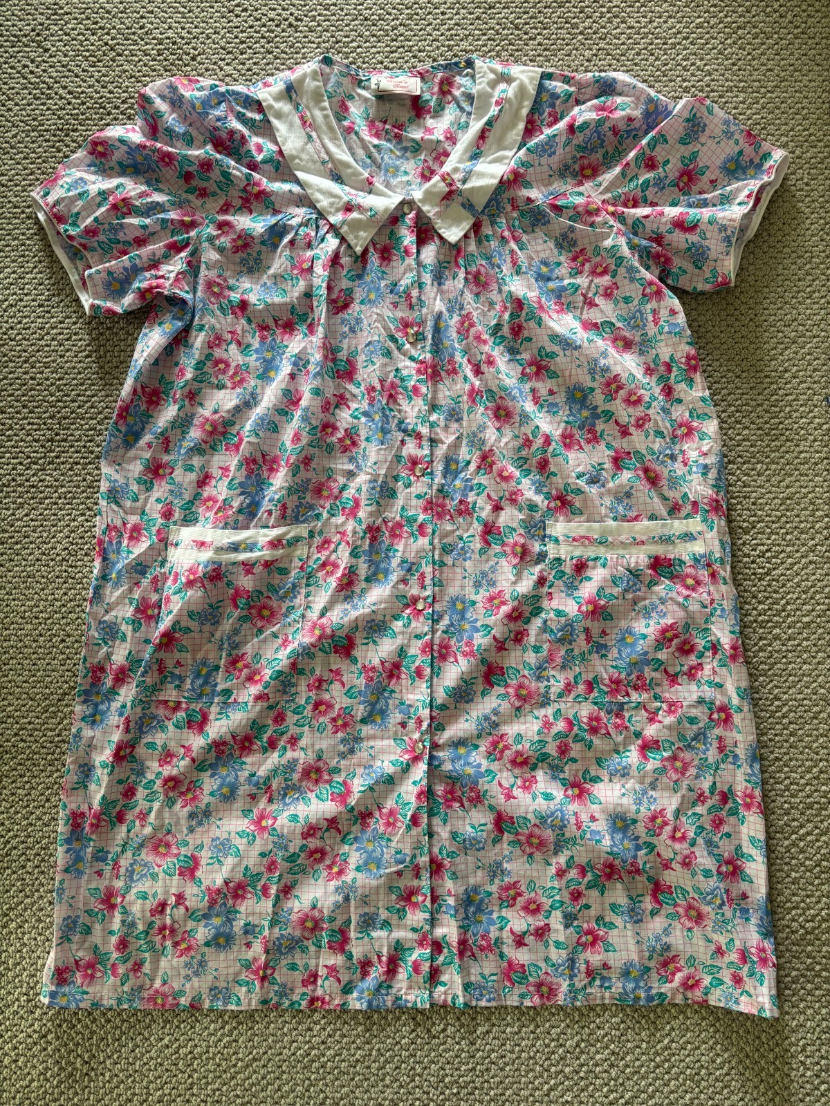 Vintage 1980s 1990s Rosa’s Closet House Coat Grannycore Floral Robe Nightgown 2X