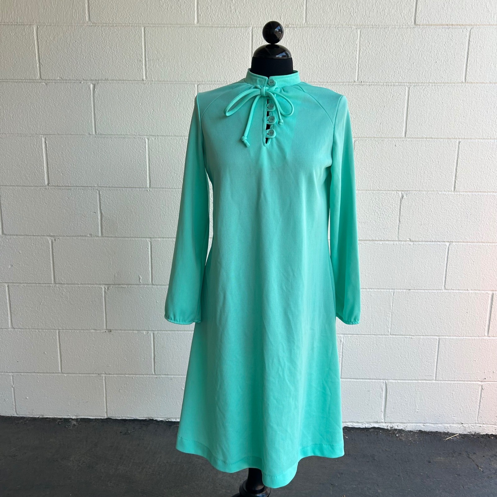 Vintage 1960s Blue Dress NPC Fashions Mod Shift Dress
