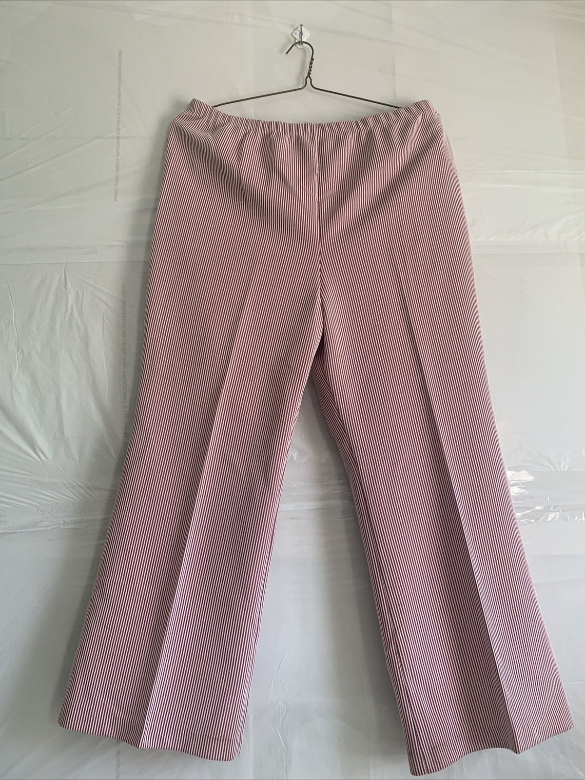 Elastic Women’s Straight Leg Pants Polyester Sz 22 1/2 Single Stitch 70’S VTG