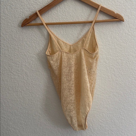 Christian Dior Intimates Vintage 80’s Lace Monogram Bodysuit Size 32