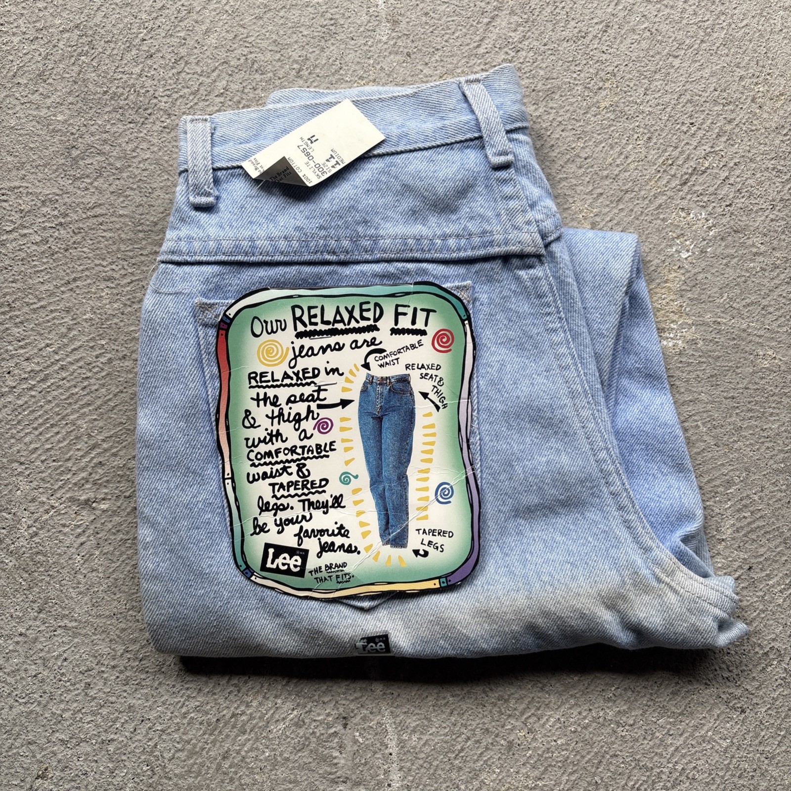 Deadstock LEE Women’s Mom Jeans Light Wash Denim Sz 11 Vintage Relaxed Fit