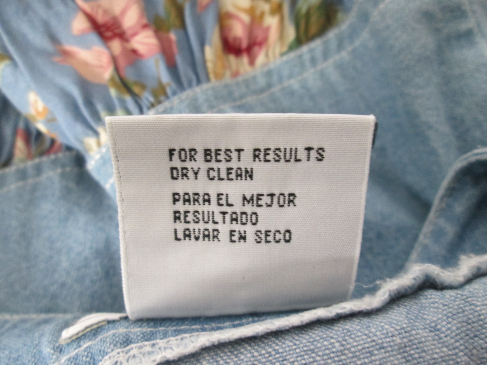 Vintage 80s Cowgirl Prairie Denim Vested Floral Midi Dress Women’s L