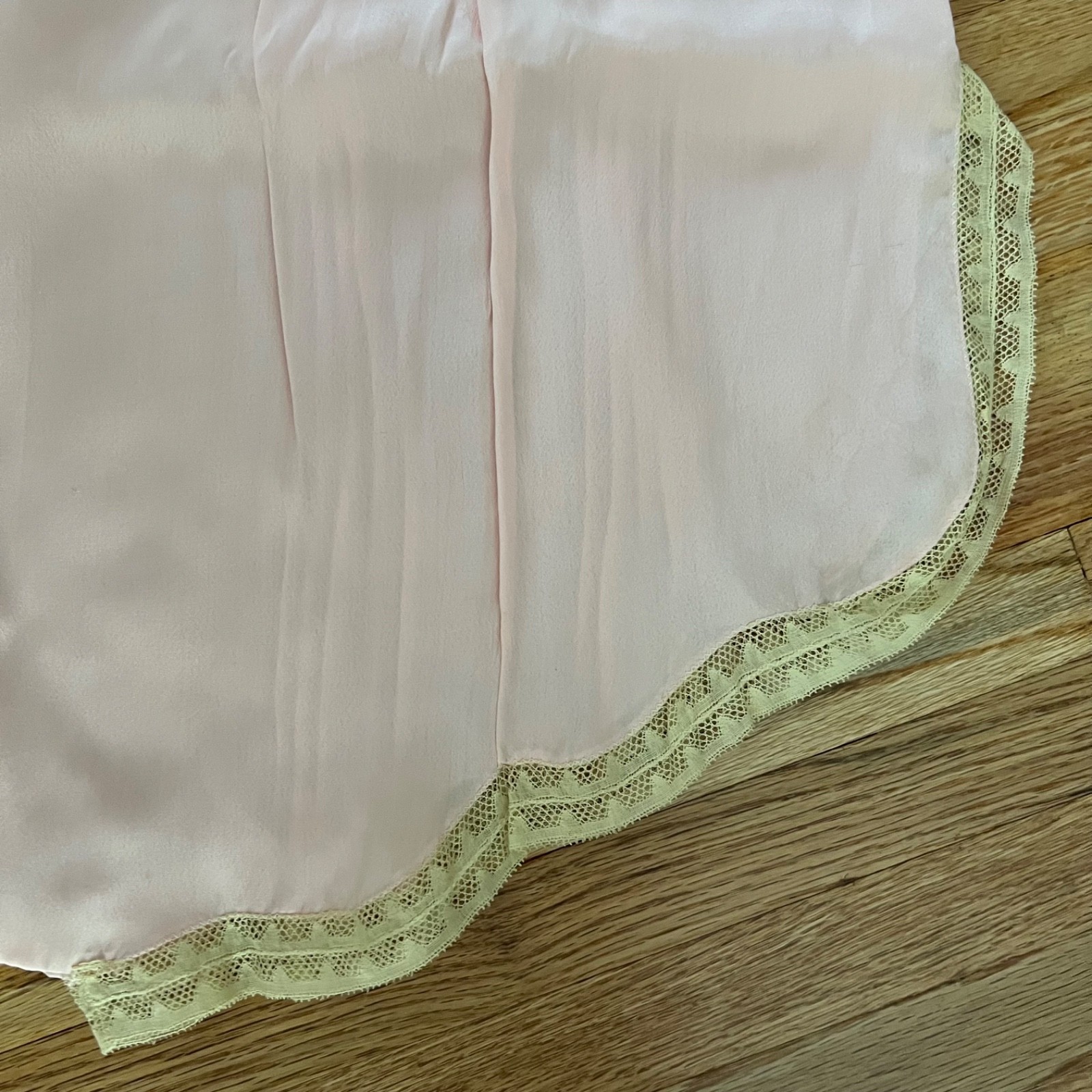 Vintage Sexy Lingerie 1930’s 40’s pink silky pants lace lingerie boudoir shorts