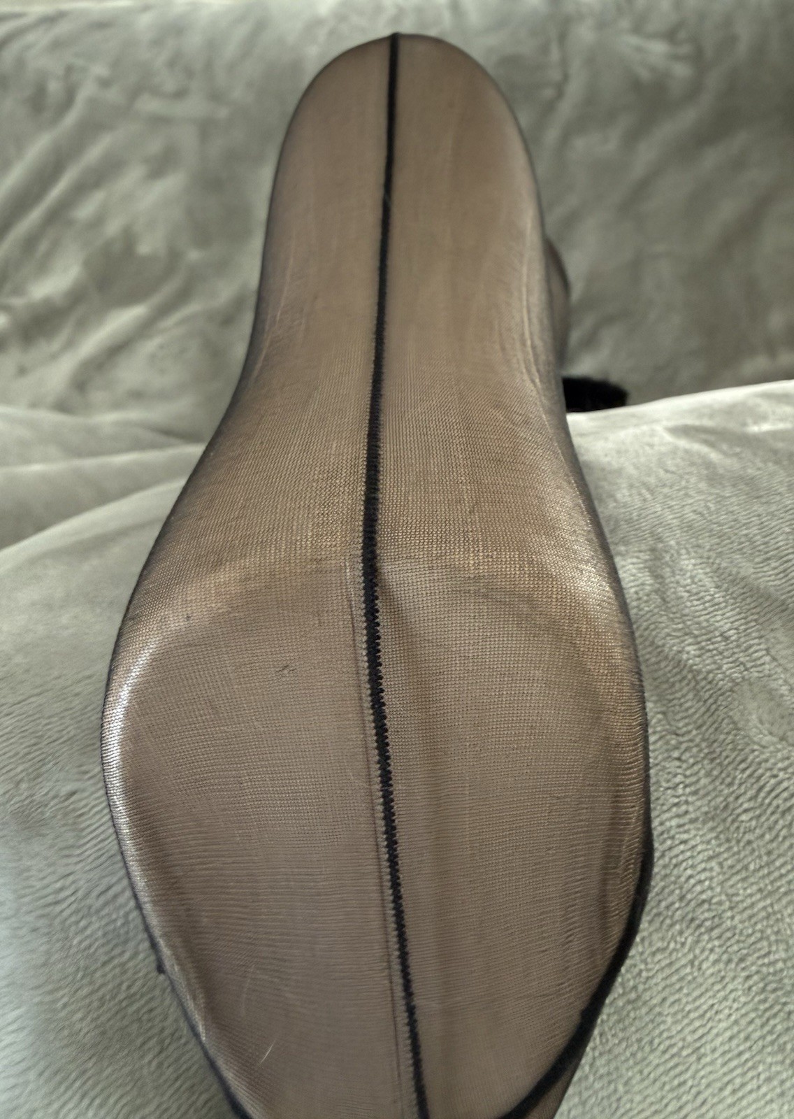Vintage Extra Long Pantyhose With Seam And Bare Foot