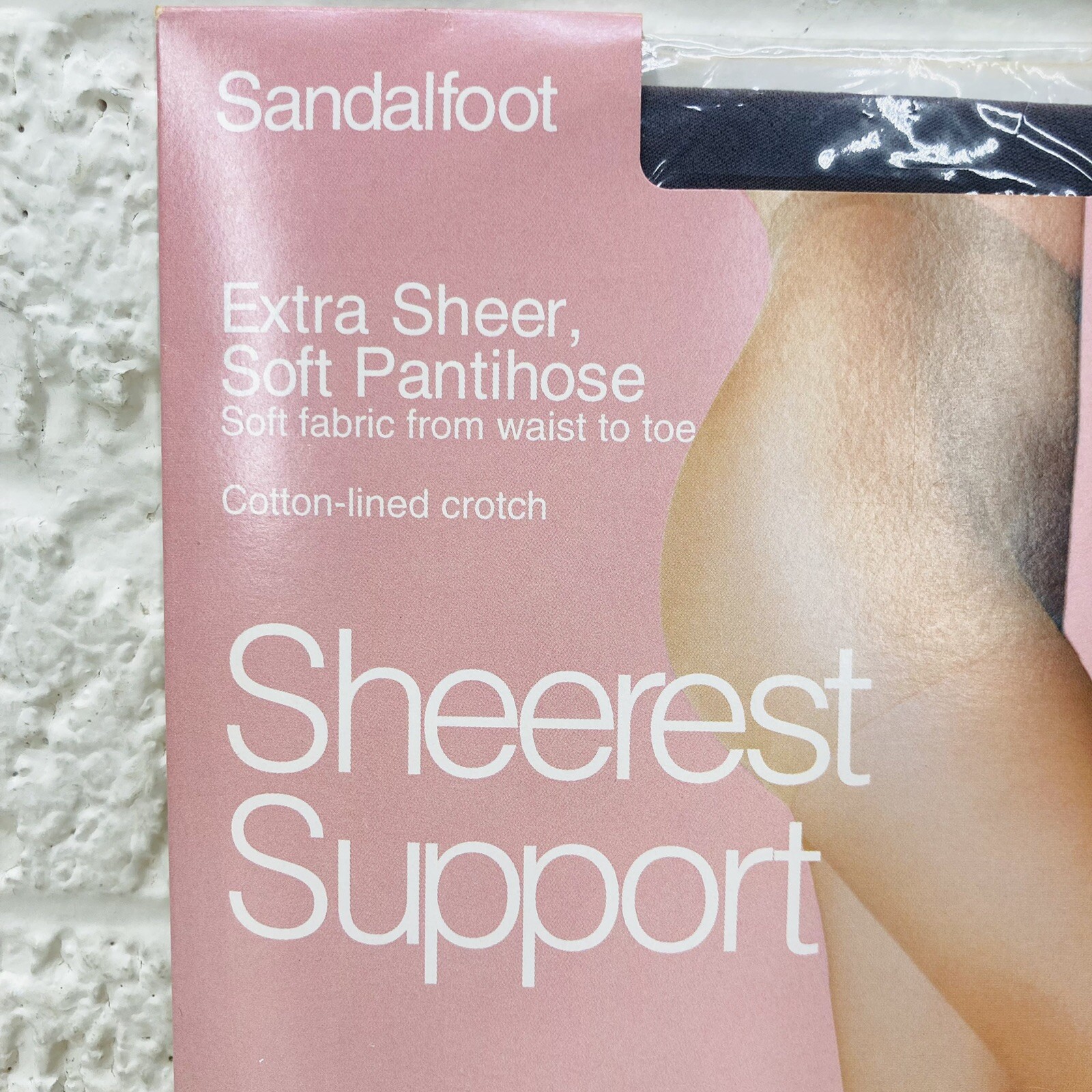 NEW‼ VTG JC Penny Sheerest Support Average Smoke Grey Gray Sandalfoot Xtra Sheer