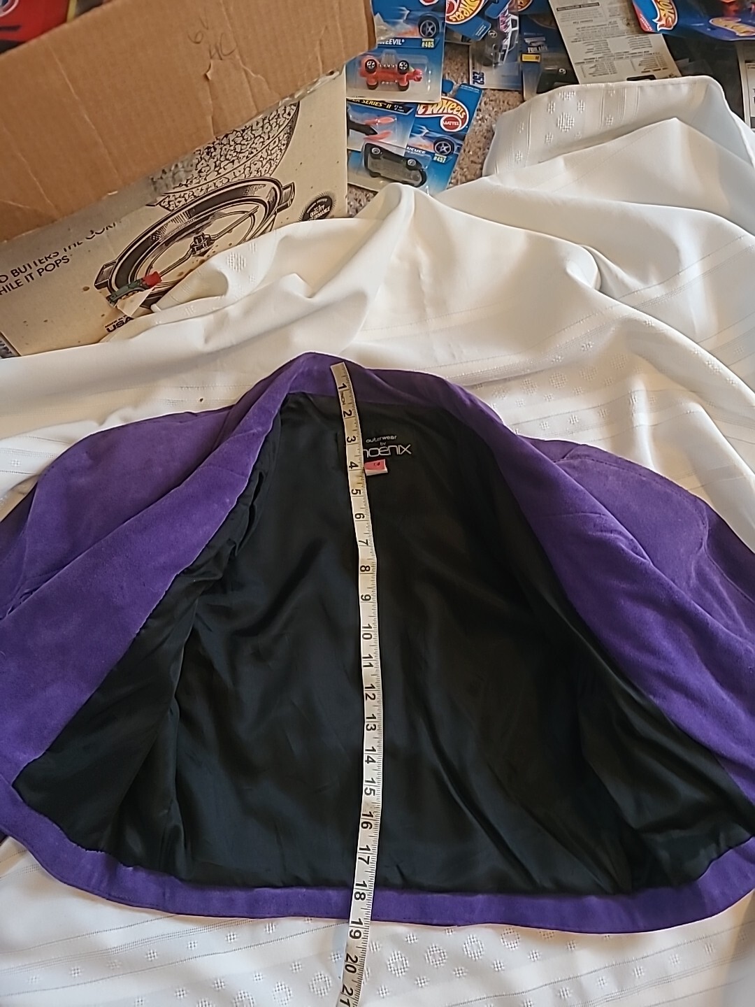 Outerwear by Phoenix vintage purple suede Fringed jacket cropped moto Biker 80s