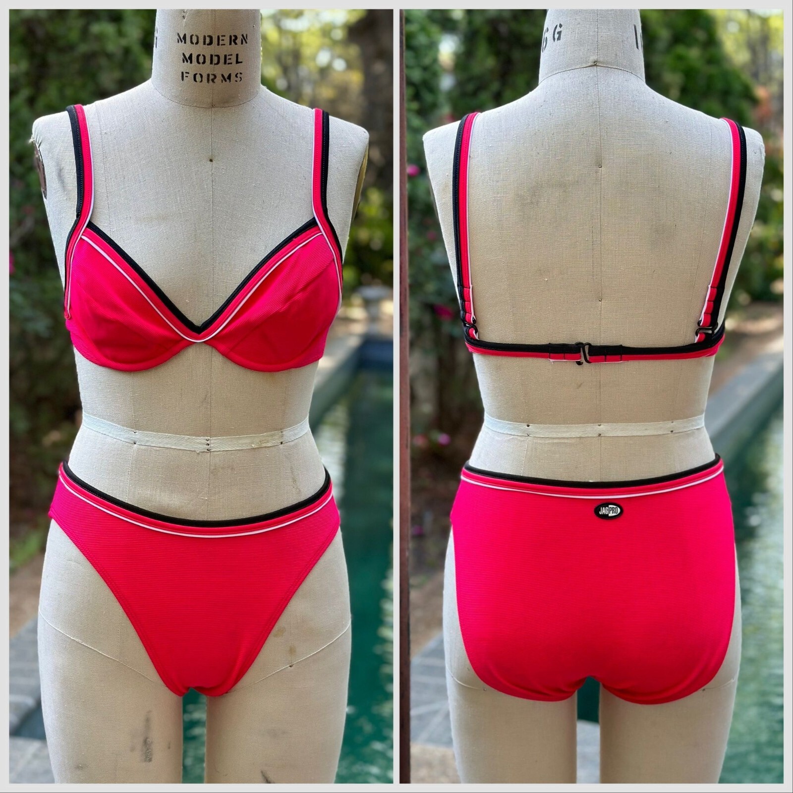 Vintage 1990s Pink Women’s Bikini, Jag Pro Size XXS, Two Piece, New Without Tags