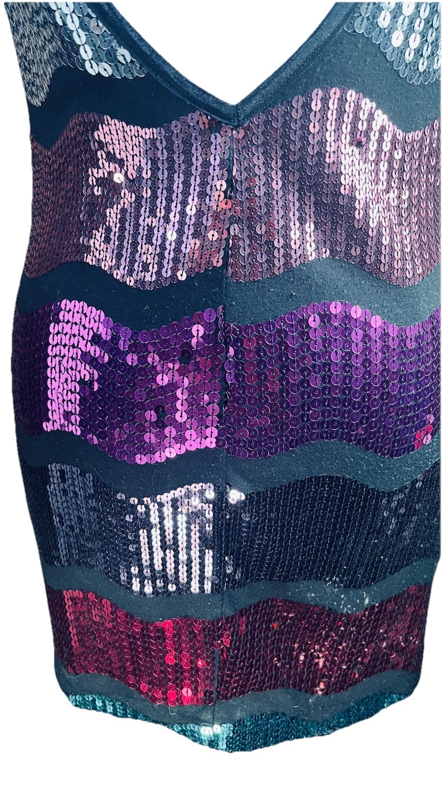 Steppin Out (13/14) Multicolor Sequin Short Dress 100% Polyester Low Back