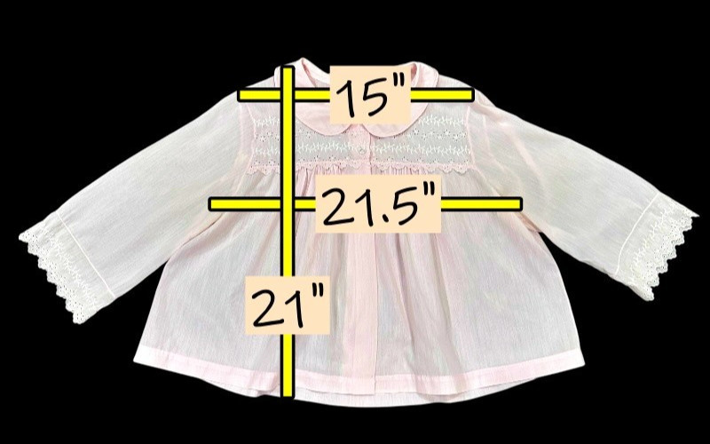 VTG Pink Bed Jacket M Sheer Lace Embroidered Lingerie Boudoir Soft Coquette Top