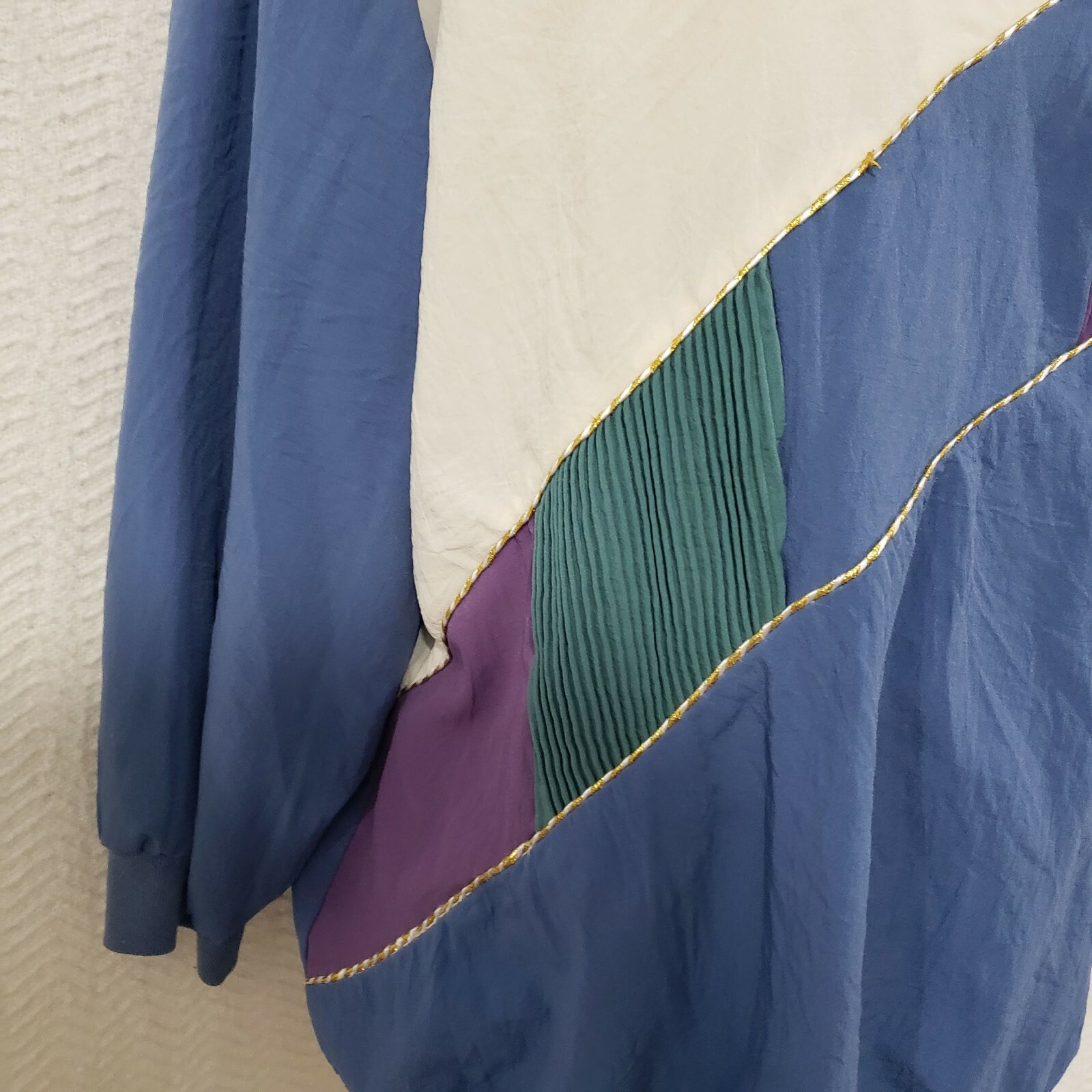 Vtg Teddi Blue Multicolor Pullover Top XL