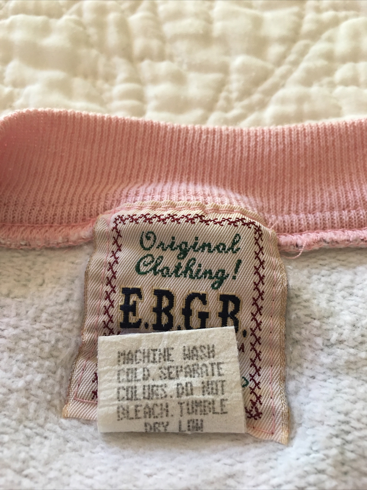 VTG 90s E.B.C.B Woman’s Pullover Long Sleeve Shirt Pink & Green Checkered, L