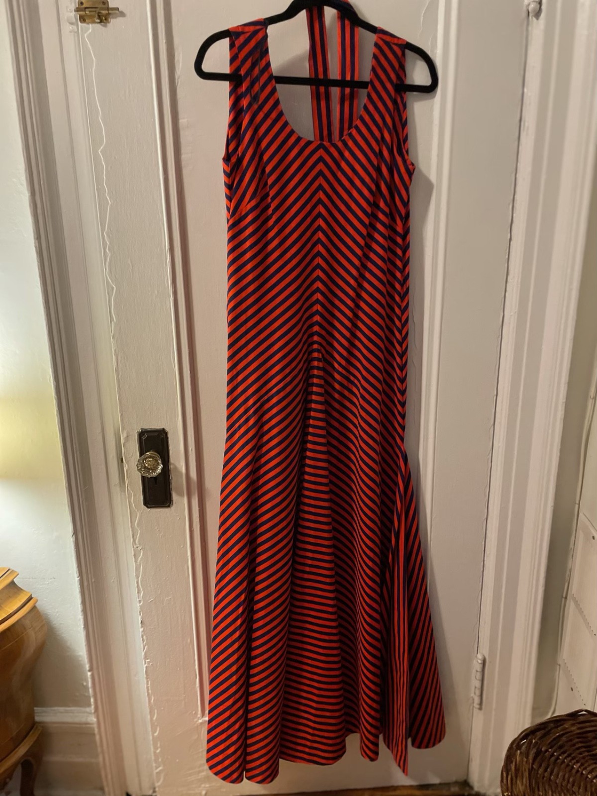 Rare Albert Nipon Vintage Striped Maxi Sundress Size 10