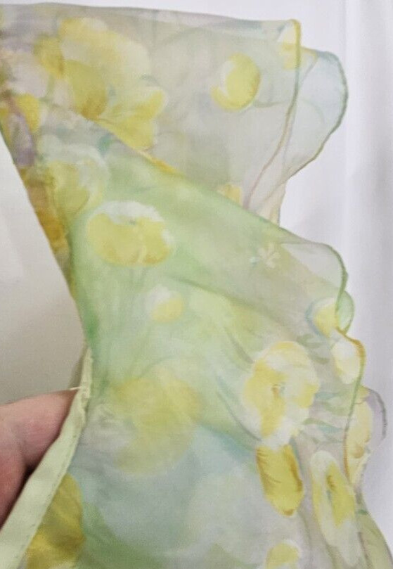 VTG Lorrie Deb Ruffle Multicolor Floral Sleeveless Dress Women’s Sz XS/S