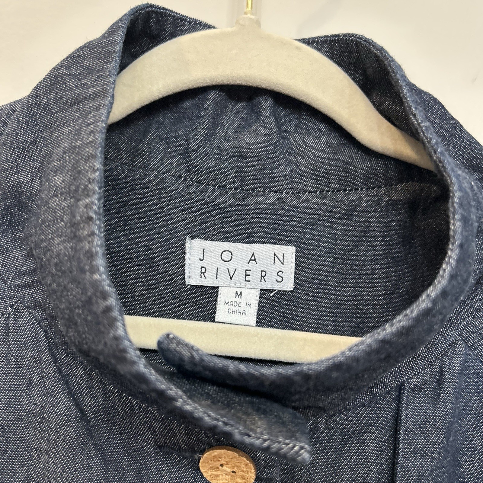 Joan Rivers Denim Chambray Button Front Woman’s Cape Size M